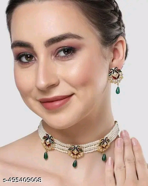 Gold plated choker necklace