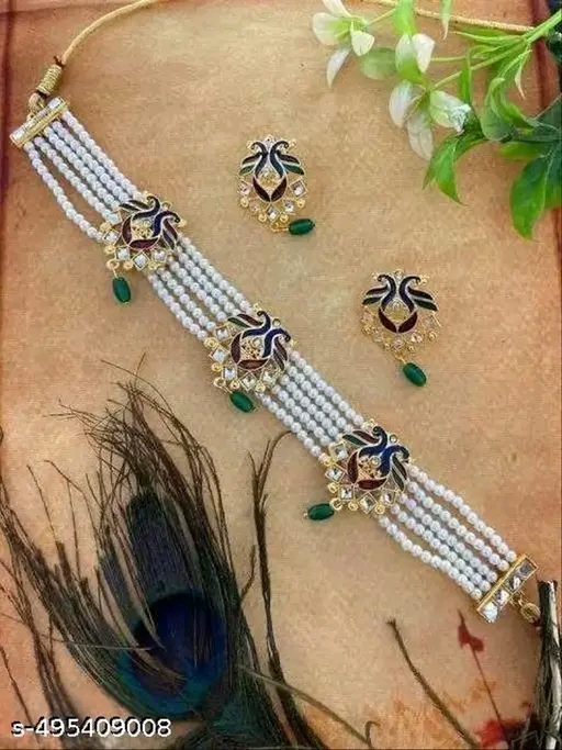 Gold plated choker necklace