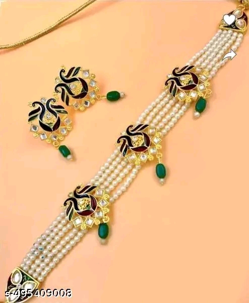 Gold plated choker necklace