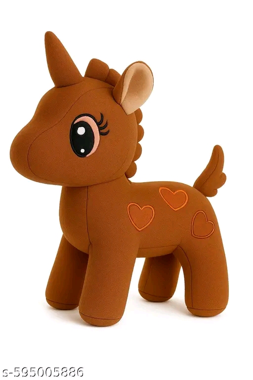 Broun unicorn plush toy