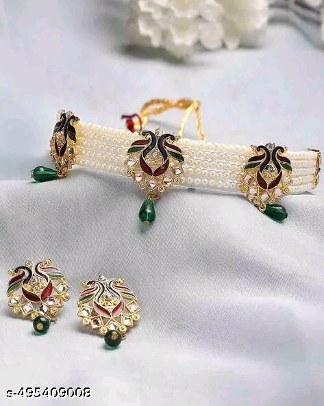 Gold plated choker necklace