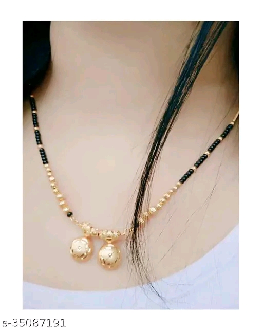 Gold plated fancy mangalsutra