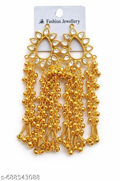Gold plated traditional Kashmiri earrings